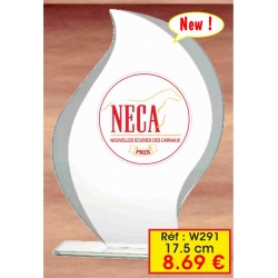 Trophée VERRE : Réf. W291  - 17.5cm